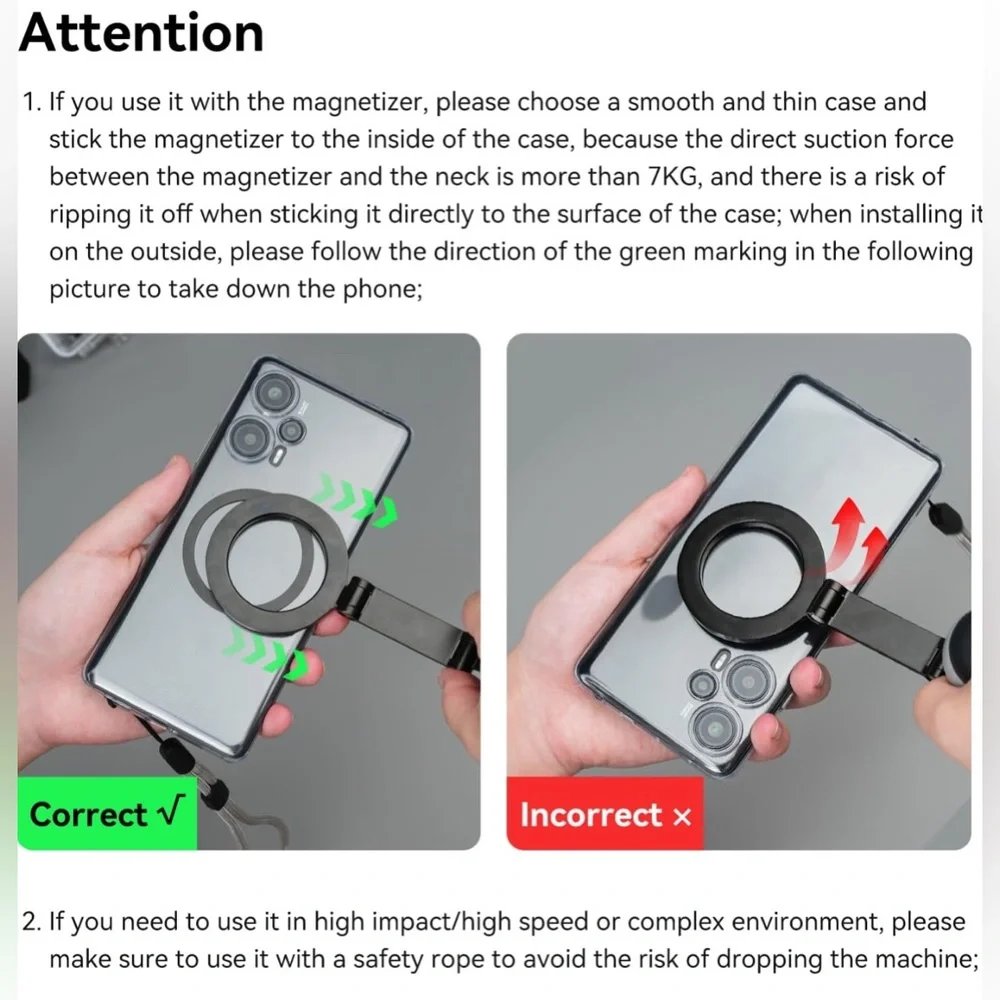 BNIB TELESIN smartphone magnetic neck holder green